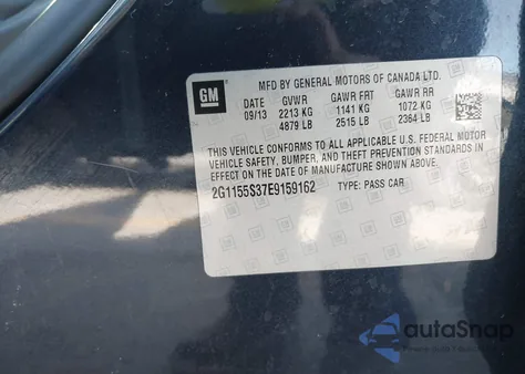 2014 Chevrolet Impala 2Lz from USA, damaged, VIN 2G1155S37E9159162